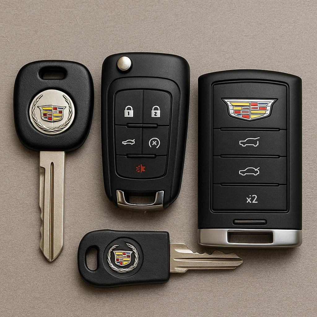 cadillac keys | Local Locksmith PCB cadillac keys Panama City Beach — vintage key, flip key and modern smart fob