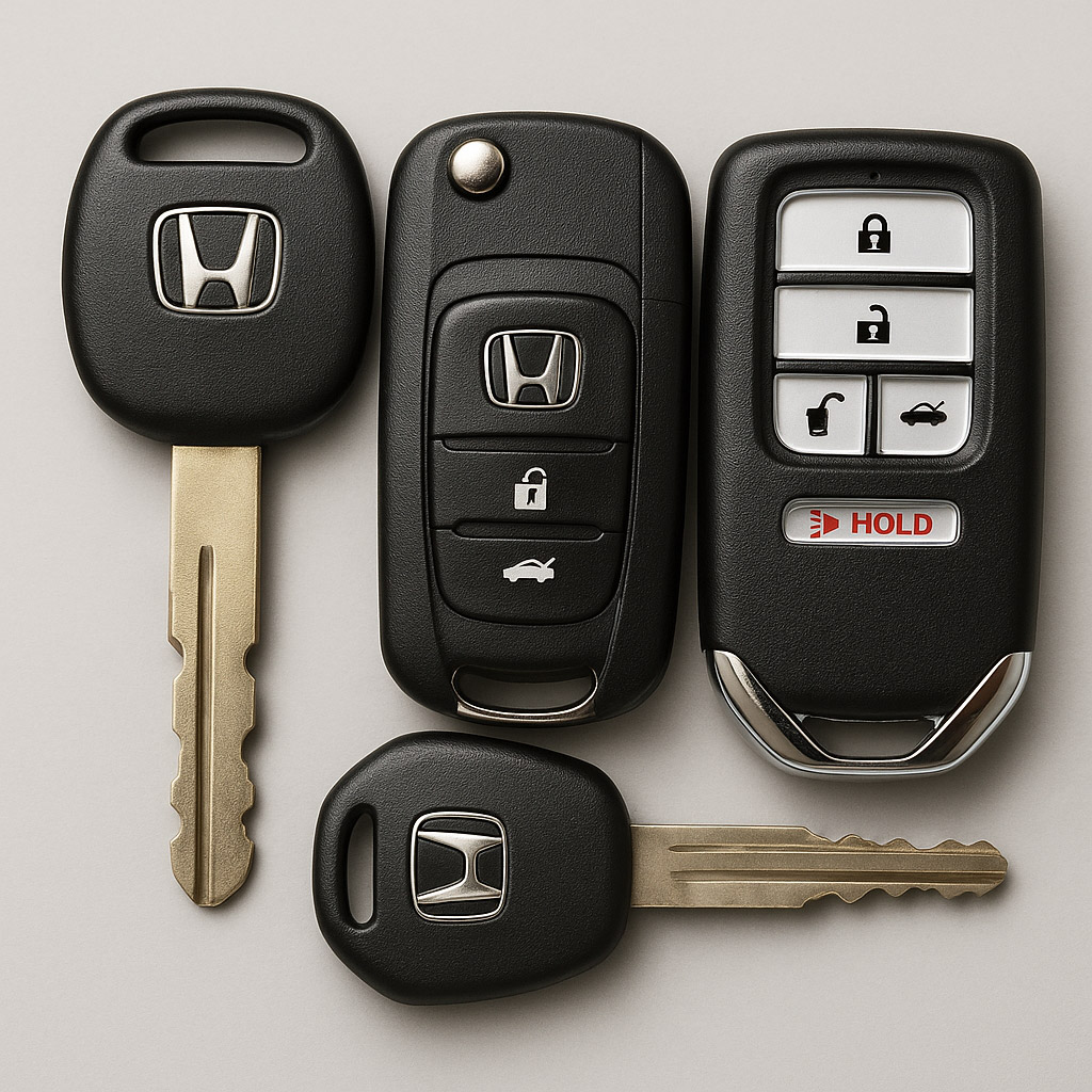 honda keys | Local Locksmith PCB Honda keys across generations — Local Locksmith PCB