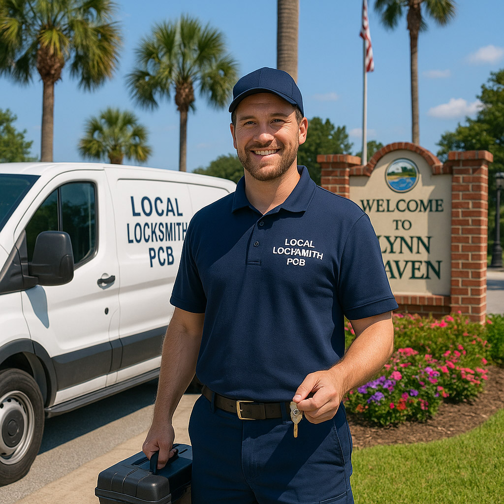 a man holding a toolbox and keys