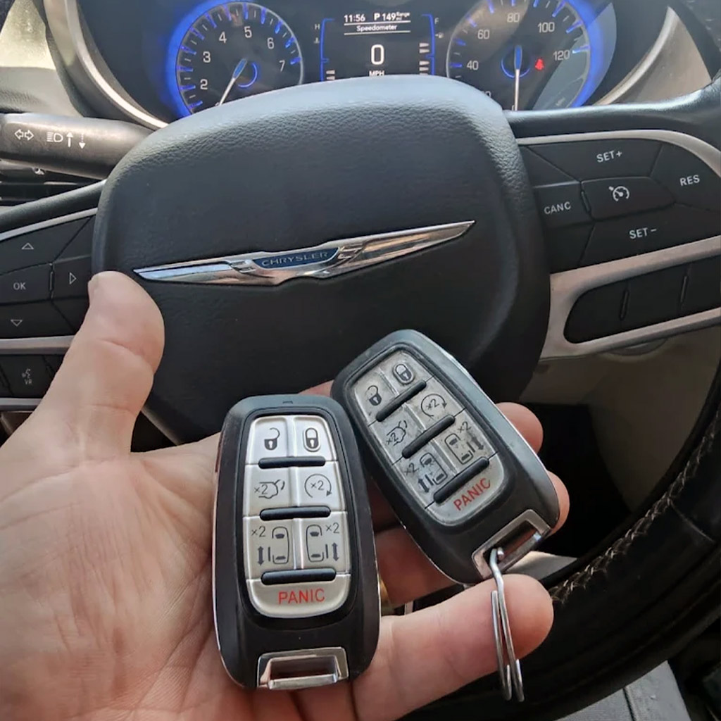 Chrysler key fobs programmed by a locksmith in Panama City Beach